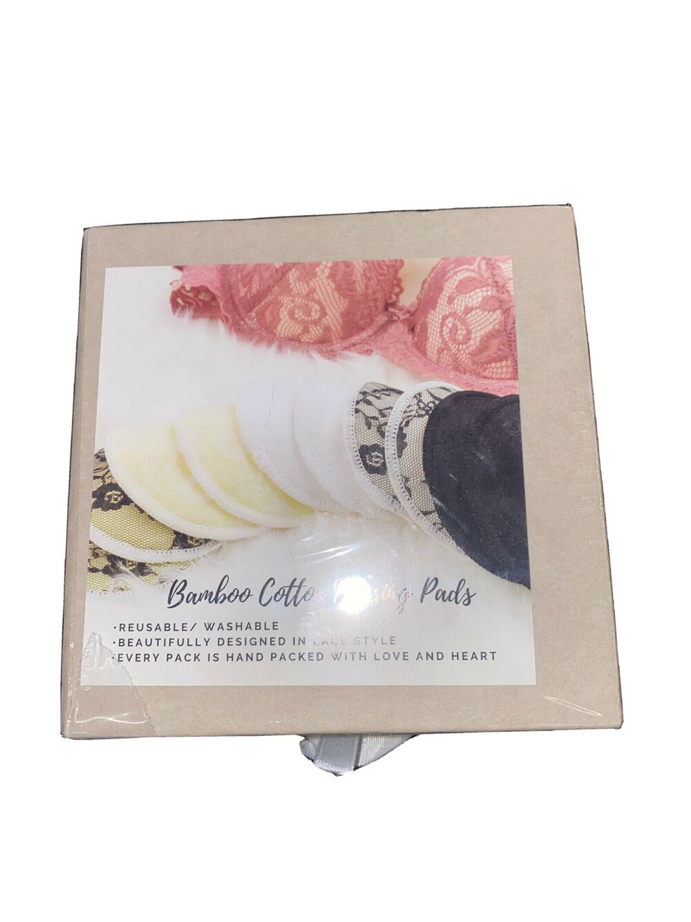NatureBond Reusable Lace Bamboo Organic Cotton Nursing Pads 5 Sets Washable